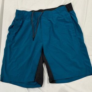 lululemon athletica Teal Blue Athletic Shorts with Black Liner